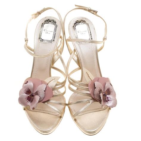 dior floral embellished sandals|women christian Dior sandals.